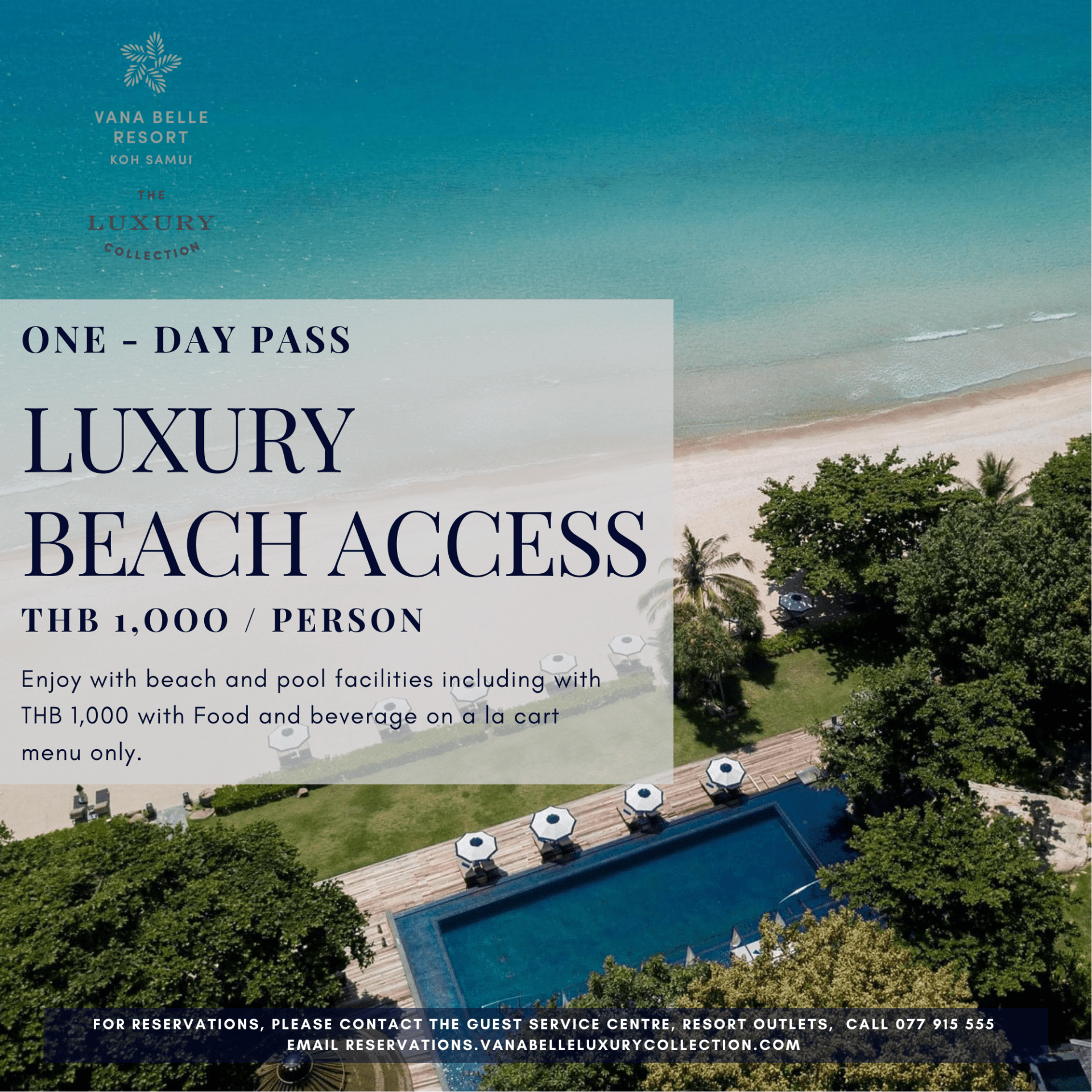 One-day Pass Luxury Beach Access Promotion - The Australian-Thai ...